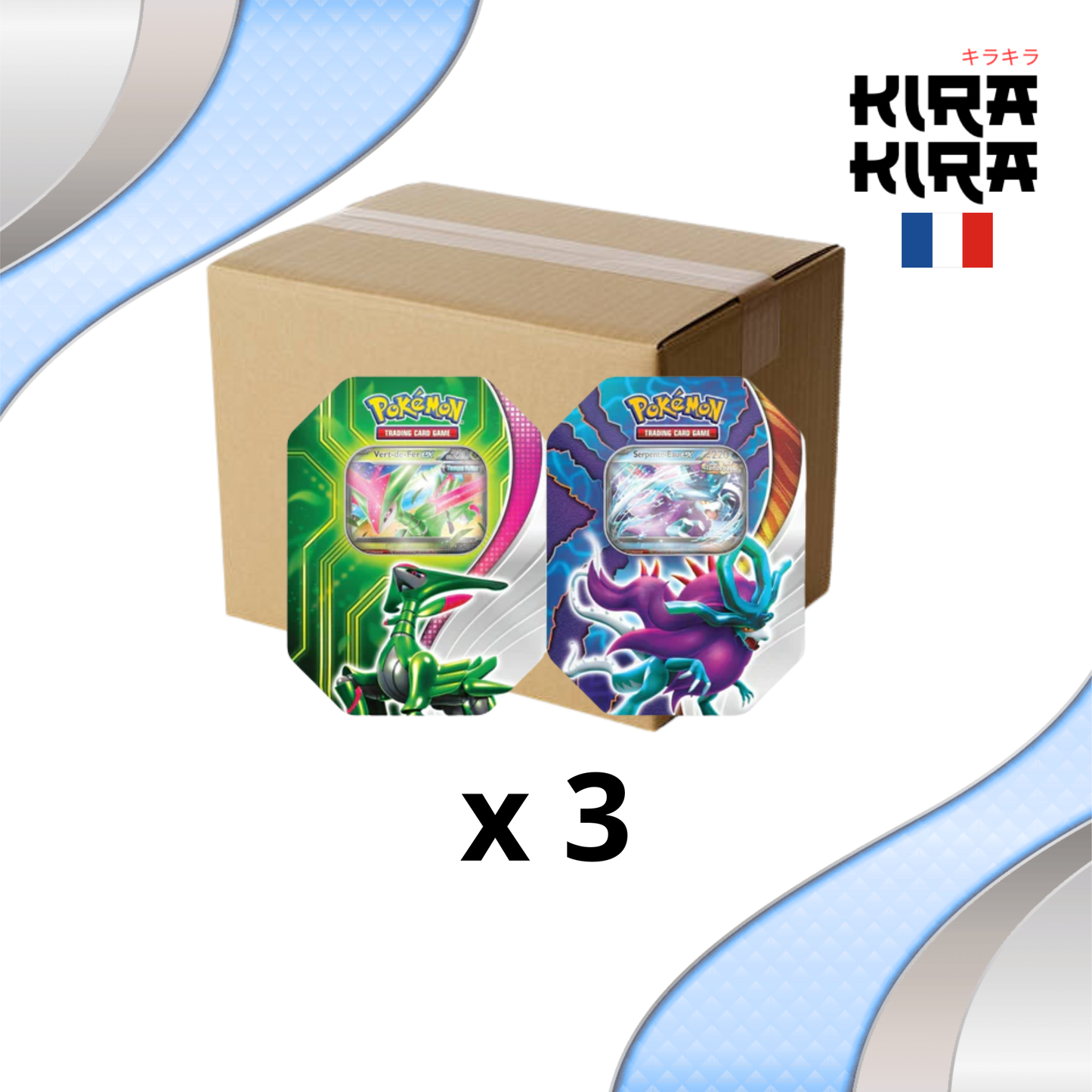 Pokémon Case Pokebox Serpente-Eau / Vert-De-Fer - FR