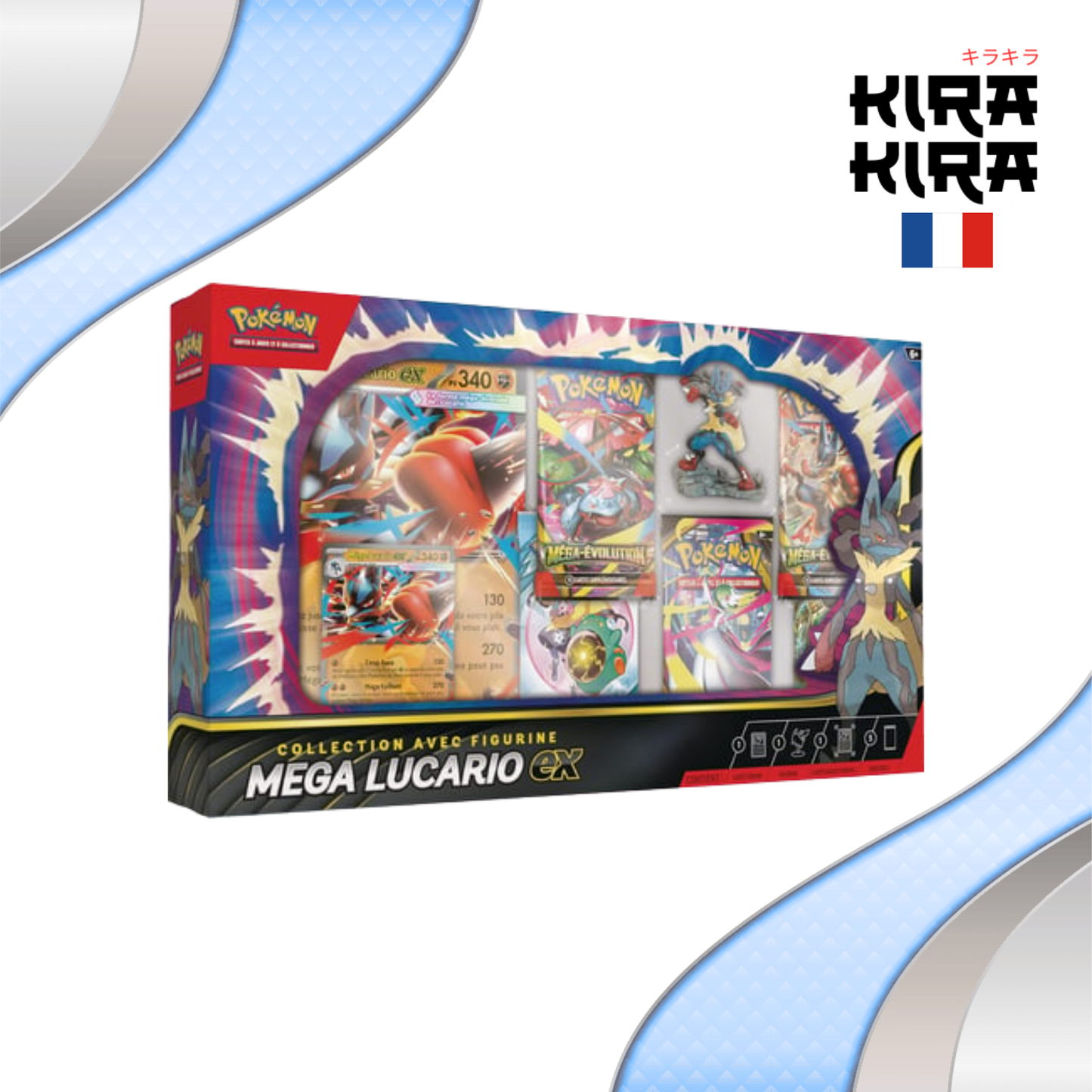 Pokémon Coffret Méga Lucario ex - Collection avec Figurine - FR