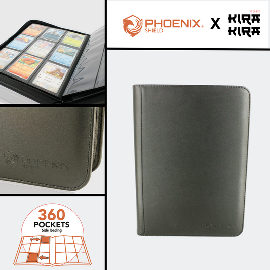 Classeur 3x3 Deluxe 360 emplacements - Noir - Phoenix Shield