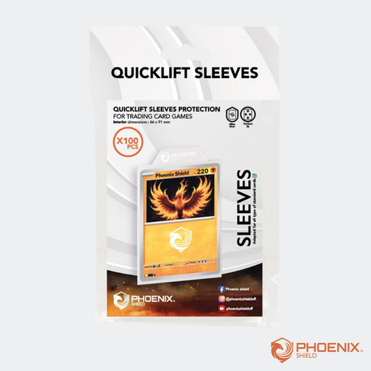 Paquet de 100 sleeves avec languette - Phoenix Shield