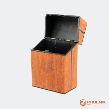 Deck Box - Wood effect Push Box - Phoenix Shield