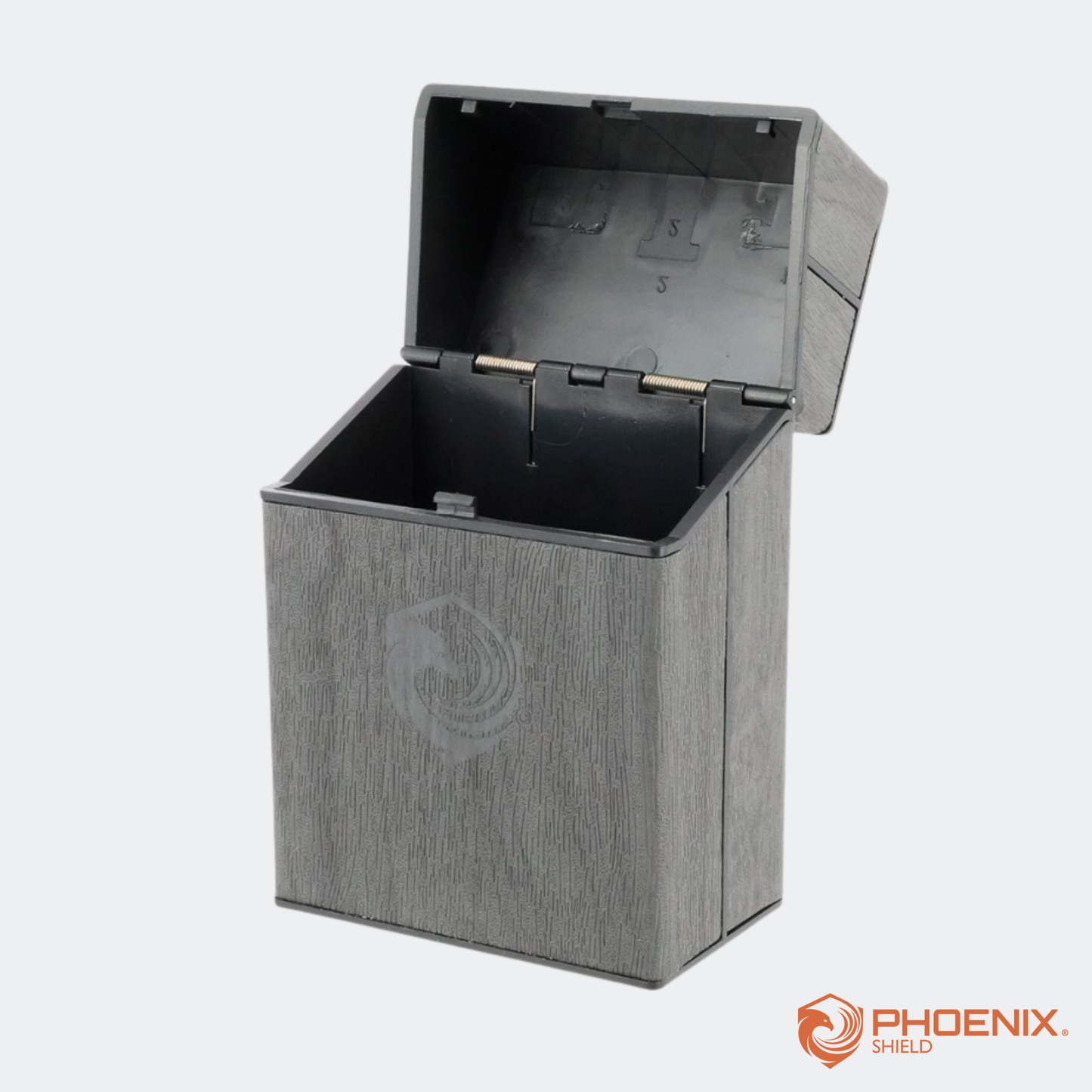 Deck Box - Wood effect Push Box - Phoenix Shield