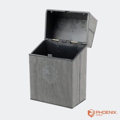 Deck Box - Wood effect Push Box - Phoenix Shield
