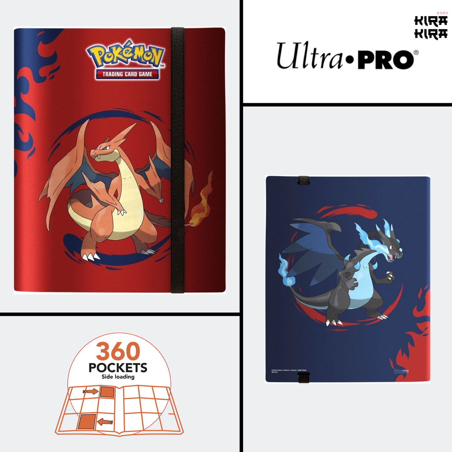 Classeur 3x3 deluxe - 360 emplacements - Méga-Dracaufeu - Ultra Pro